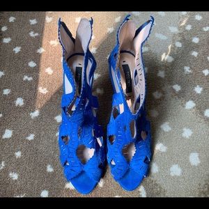 Zara Shoes - Royal Blue Zara Suede High Heels Zara Shoes - Royal Blue Zara Suede High Heels
